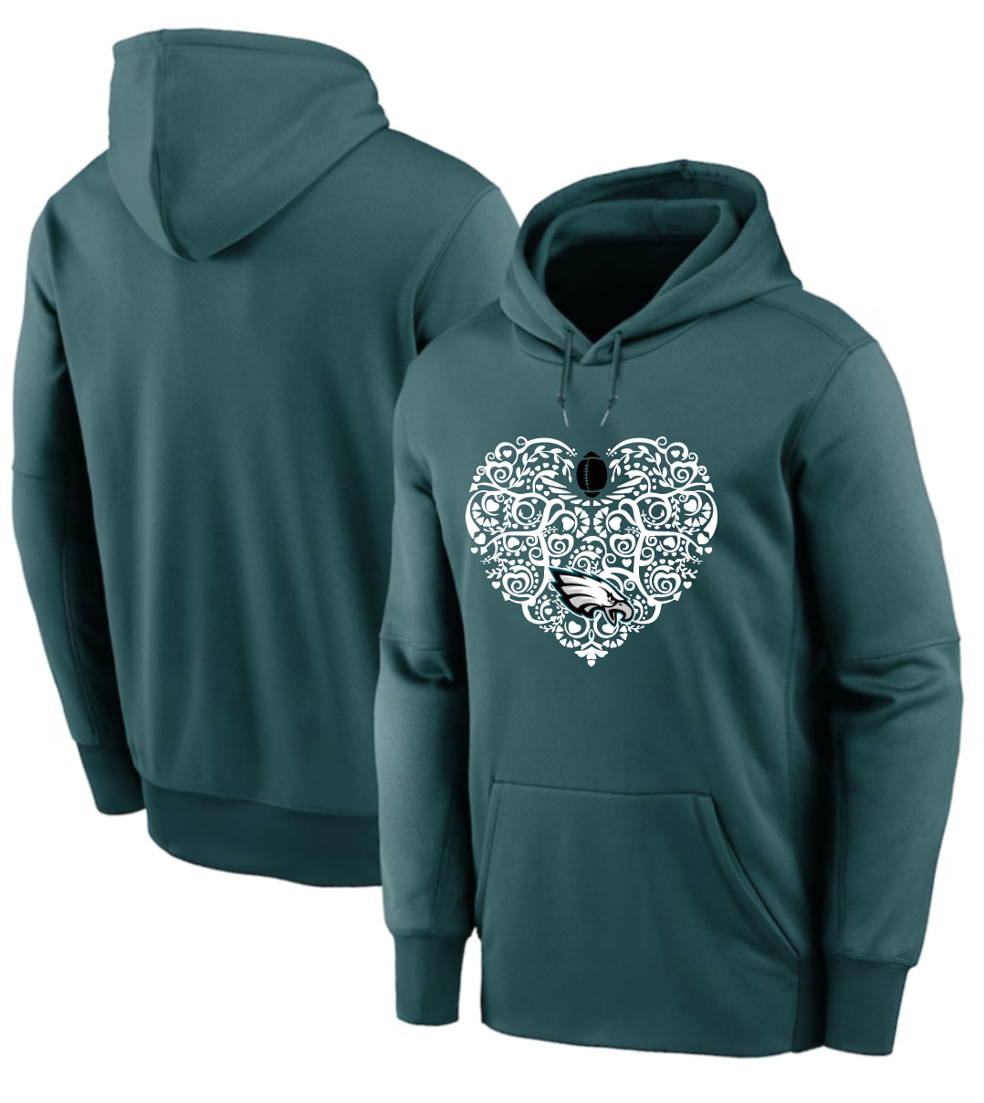 Men 2025 Philadelphia Eagles green hoodie style 24